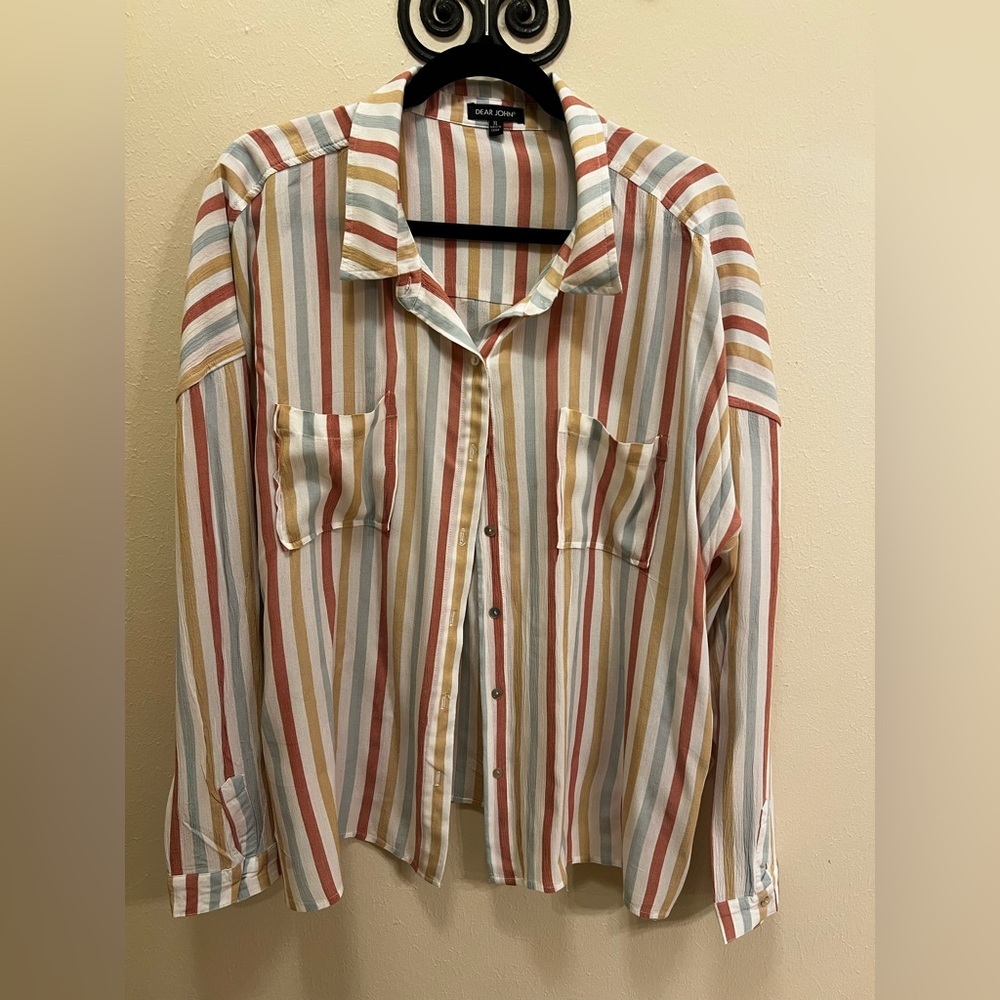 Dear John Multicolor Striped Button Down Shirt
